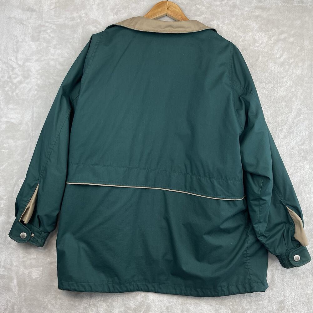 Vintage London Fog Men's Large Green Quilted Chore Jacket 90s Utility Gorpcore - Picture 2 of 16